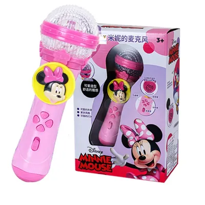 Disney-Microphone chantant princesse Minnie pour filles jouet musical pour enfants chanson bébé