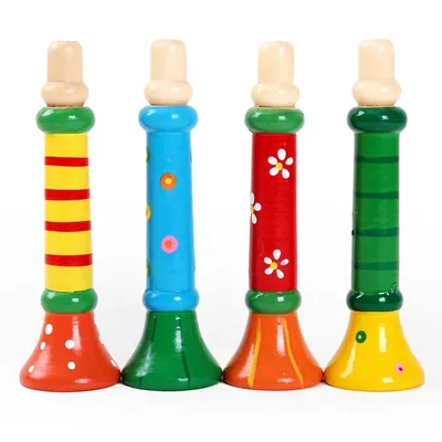 Jouets musicaux en bois pour bébés petit haut-parleur sifflet vertical petits haut-parleurs