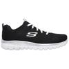 Sneaker SKECHERS "GRACEFUL - GET CONNECTED", Damen, Gr. 40, schwarz-weiß (schwarz, weiß), Textil, sportlich, Schuhe, Freizeitschuh, Halbschuh, Schnürschuh in Schuhweite G (weit)