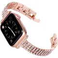 Bracelet de luxe en diamant pour apple watch boucle en acier pour apple watch série 7 6 SE 5 4