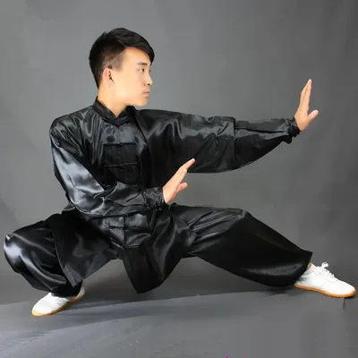 Uniformes traditionnels chinois Tai Chi Kung Fu Costumes de danse en Satin pour enfants et adultes
