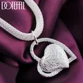 DOTEFFIL – collier en argent Sterling 925 18 pouces avec pendentif Double cœur AAA en Zircon pour