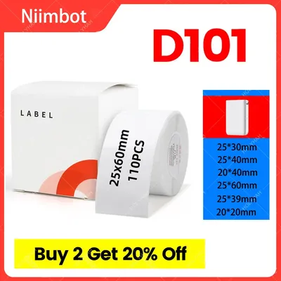 NIIMBOT – Mini rouleau d'étiquettes autocollantes pour imprimante D101 papier blanc Anti-huile