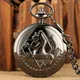 Montre de Poche à Quartz Rétro pour Homme et Femme Série Steampunk Fullmetal Alchemist Collier