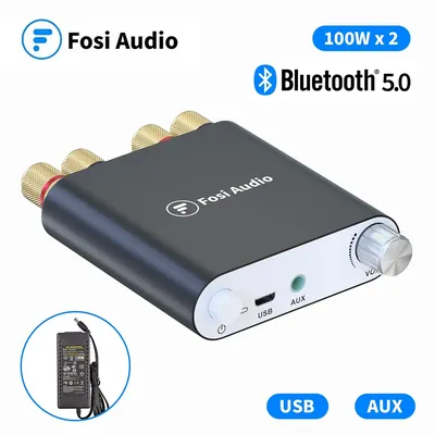 Fosi – amplificateur de puissance Audio Bluetooth 100W x2 récepteur sans fil Mini ampli de