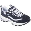 Sneaker SKECHERS "D´Lites - Biggest Fan", Damen, Gr. 35, blau (navy, weiß), Leder, Synthetik, Textil, sportlich, Schuhe, Freizeitschuh, Halbschuh, Schnürschuh im trendigen Chunky-Style