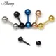 Alisouy – boucles d'oreilles rétro 3 4 5mm pour hommes boule en acier inoxydable Barbell couleur