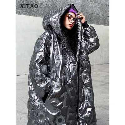 XITAO – Parkas à capuche fendue pour femmes nouvelle collection hiver 2020 poches pour fans de