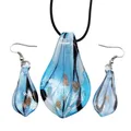 1 Set Charme Bleu Verre Murano Perle Boucles D'oreilles Pour Les Femmes De Mariage Bijoux Pour