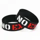 Bracelet en silicone noir pour activités sportives bracelets en caoutchouc bracelets sans excuses