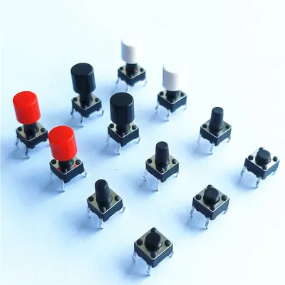 Micro interrupteurs tactiles à bouton poussoir bouchons en plastique enfichable direct