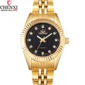 CHENghts-Montre-bracelet dorée de luxe pour femme montre-bracelet étanche pour femme montre
