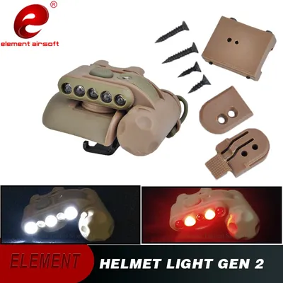 Lampe de poche militaire pour casque Airsoft élément lumière rouge et blanche Laser IR FAST