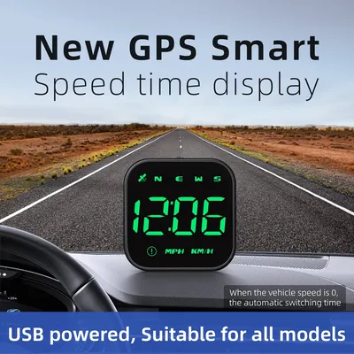 Affichage tête haute pour voiture GPS électronique automobile budgétaire HUD jauge numérique
