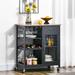 HOMCOM Utility Kitchen Cart, Rolling Kitchen Island Storage Trolley