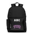 MOJO Black TCU Horned Frogs Personalized Campus Laptop Backpack