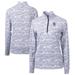 Women's Cutter & Buck Charcoal San Diego Padres Traverse Camo Print Stretch Quarter-Zip Pullover Top