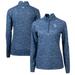 Women's Cutter & Buck Navy Tampa Bay Rays Traverse Camo Print Stretch Quarter-Zip Pullover Top