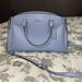 Coach Bags | Coach Sage Chain Caryall Leather Satchel | Color: Blue/Gray | Size: Os