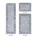 Shaggy Border Bath Rug Mat, 3-Pc. Set by Better Trends in Silver