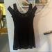 Free People Dresses | Free People Women's Xs Extra Small Off Open Shoulder Black Crochet Lined Dress | Color: Black | Size: Xs
