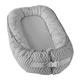 Little Archer & Co.™ Newborn Baby Nest, Supervised Sleeping Pod, OEKO-TEX Certified Newborn Snuggle Nest, Portable Baby Pod, 100% Cotton Baby Lounger Nest (Grey and White)