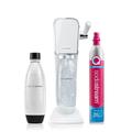 SodaStream Art Sparkling Water Maker, Sparkling Water Machine & 1L Fizzy Water Bottle, Retro Drinks Maker w. BPA-Free Water Bottle & 60L Co2 Gas, Safe Home Carbonated Water & Quick Connect - White