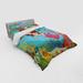 East Urban Home Blue/Red/Green Modern & Contemporary Duvet Cover Set in Green/Red | Queen Duvet Cover + 3 Additional Pieces | Wayfair