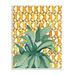 Stupell Industries 30_Tropical Plant Fronds Over Geometric Pattern Stretched Canvas Wall Art By Jen Bucheli Canvas in Yellow | Wayfair