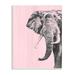 Stupell Industries 26_Simple Elephant Large Tusked Safari Animal Rustic Pink Stretched Canvas Wall Art By Patricia Pinto in Gray/Green | Wayfair