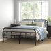 Gauvin 39.37" Steel Bed Frame Metal in Black Laurel Foundry Modern Farmhouse® | 39.37 H x 60.98 W x 80 D in | Wayfair