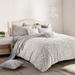 Kelly Clarkson Home Allyson Standard Cotton 3 Piece Comforter Set Polyester/Polyfill/Chenille/Cotton in Gray | King Comforter + 2 King Shams | Wayfair