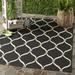 Black/White 91 x 63 x 0.2 in Area Rug - Lark Manor™ Abeeda Palmetto Area Rug in Black/Beige | 91 H x 63 W x 0.2 D in | Wayfair