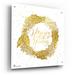 The Holiday Aisle® Happy Holidays Golden Wreath by Cindy Jacobs - Unframed Print Plastic/Acrylic | 24 H x 24 W x 0.2 D in | Wayfair