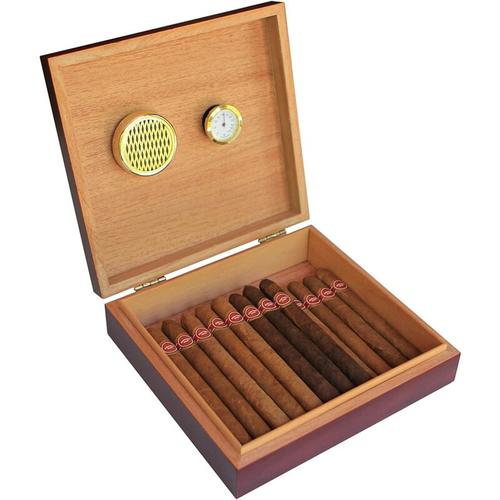 Zigarren-Humidor aus Zedernholz, Zigarren-Humidor mit eingebautem Hygrometer und Humidor,