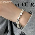 FOXANRY Vintage fait à la main chaîne Bracelet fête bijoux breloque femmes mode Simple irrégulière