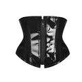 Corset en cuir PU noir Steampunk pour femme entraîneur de taille gothique body shaper burlesque