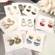 CXQD-Boucles d'oreilles pendantes pour femmes bijoux en cristal alliage couleur or verre