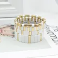 Bracelet en émail blanc bohème pour femme modèles de vent froid d'automne et d'hiver bracelet