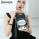 JIEROTYX – sacs à main et porte-lait pour femmes sacs noirs à bandoulière Style Harajuku pochette