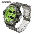 SANDA-Montre à quartz de style G pour homme montre de sport militaire montre numérique LED