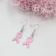 Boucles d'oreilles en ruban rose pour femmes et filles boucles d'oreilles simples pour le Cancer du