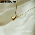 collier coeur bijoux acier inoxidable MEYRROYU – collier avec pendentif en forme de cœur irrégulier