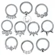 Anneaux de nez en acier chirurgical 316L 1 pièce Piercing de Septum en opale pour hommes et femmes