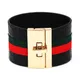 TOTABC – Bracelets en cuir pour femmes bijoux à la mode ruban rouge vert Design de serrure