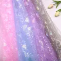 Rouleau de Tulle doux à paillettes 150cm x 1m tissu étoile d'amour rideau de couleur maille au