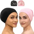 Bonnet d'infirmière doublé en satin doux pour hommes et femmes bonnet de couchage vêtements de