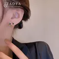 Mini boucles d'oreilles en forme de cœur en métal doré pour femme bouton d'oreille bijoux