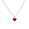 Collier pendentif coeur rouge pour fille or rose bijoux minimalistes fête de mariage cadeau