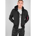 Bomberjacke ALPHA INDUSTRIES "ALPHA Men - Bomber & Flight Jackets MA-1 TT Hood" Gr. L, schwarz (black, black) Herren Jacken Übergangsjacken